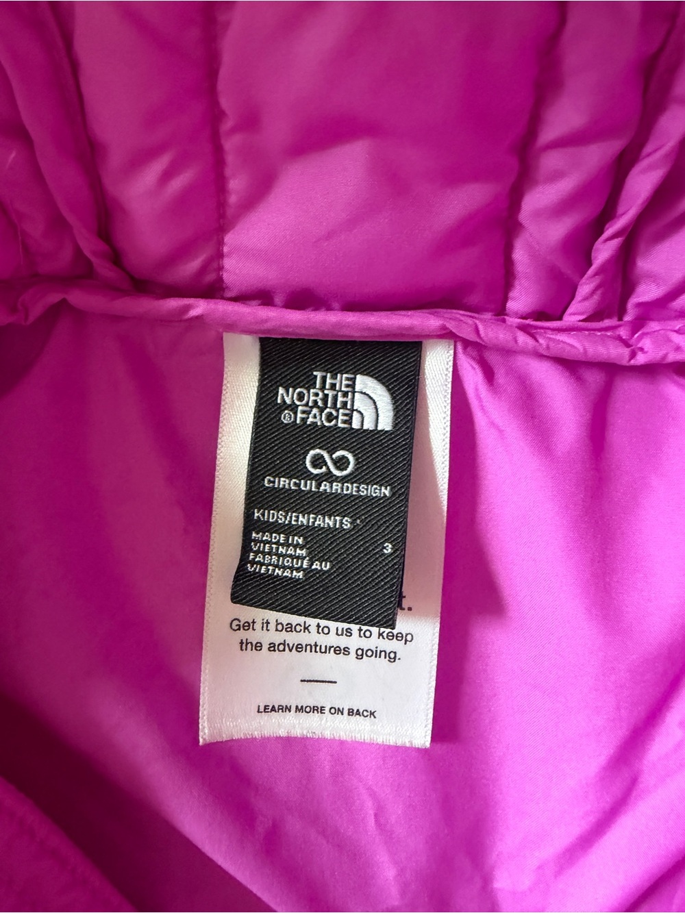 The North Face Kids' thermoball Pink Puffer Jacket
